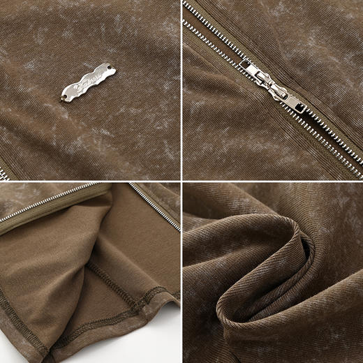 女装立领炒花腰部打褶短袖T恤-32010T4221003 商品图2