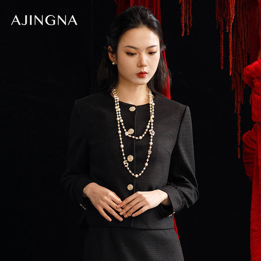 【商场同款】阿菁娜2024春季新款都市百搭短外套A29C107056 商品图1