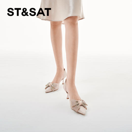 星期六优雅尖头蝴蝶结细高跟SSC1114542 商品图12