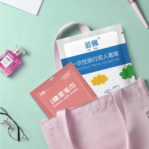 【可裸睡！一次性旅行套装】亲肤柔软，加厚隔脏，旅游一次性床单被套四件套棉加厚独立包装酒店美容院床上用品 商品图3