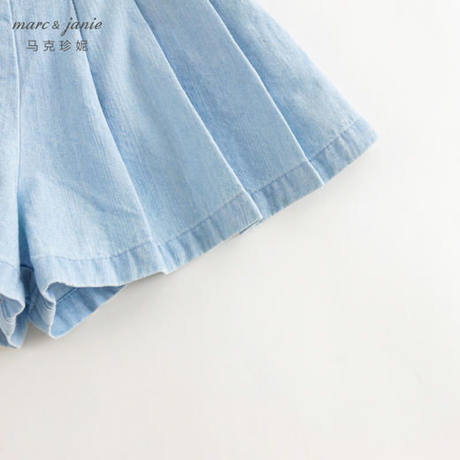 马克珍妮女童甜美A字百褶牛仔裙裤 儿童纯棉裤子夏装新款240617 商品图7
