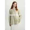 MAISON CECILE晕染灰绿色桑蚕丝随性风宽松上衣 商品缩略图2