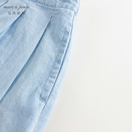 马克珍妮女童甜美A字百褶牛仔裙裤 儿童纯棉裤子夏装新款240617 商品图6