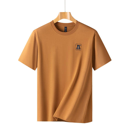 【含桑蚕丝】罗蒙男士夏季亲肤柔软男t恤简约舒适短袖t恤男休闲潮流短袖男 商品图2