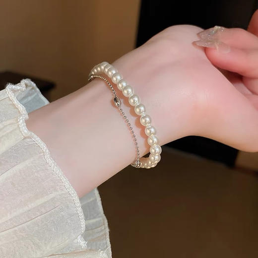 年后发！奥地利进口施华洛珍珠最新款项链/手链合集丨款式超多！颗颗饱满浑圆，色泽高级有质感！既洋气又有气场，单戴叠戴都出色~ 超有排面！让人疯狂心动的法式美感施华洛奶油白➕真多麻珍珠饰品 商品图9