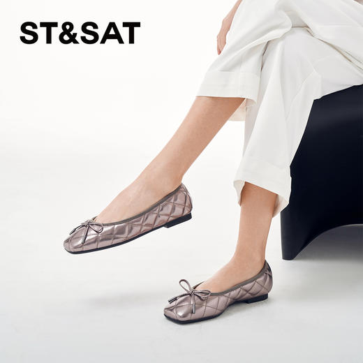 星期六时尚菱格芭蕾平底鞋SS4111116A 商品图6