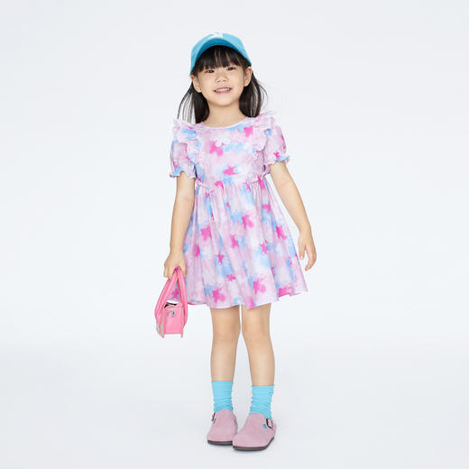 女童纯棉透气连衣裙裙子夏季新款安奈儿童装实体店同款XG423697 商品图3
