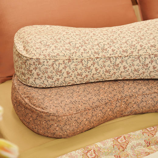 蔷薇之舞系列曲线枕荞麦壳枕头护颈椎病荞麦皮睡眠四季 商品图3