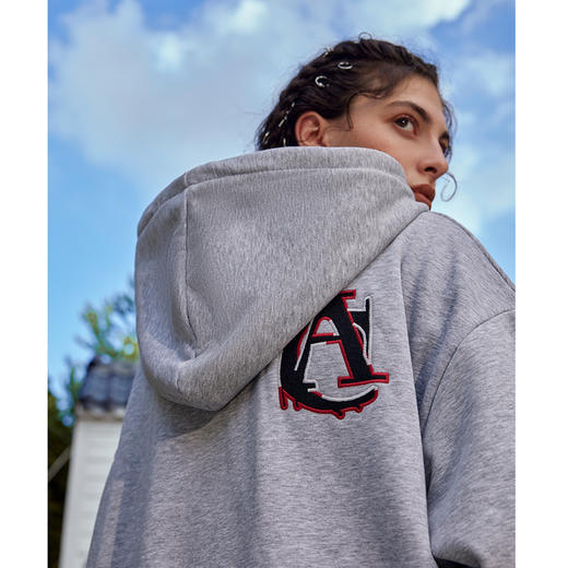 【Achock官方店】美式街头刺绣logo开衫外套国潮潮牌情侣连帽卫衣 商品图2