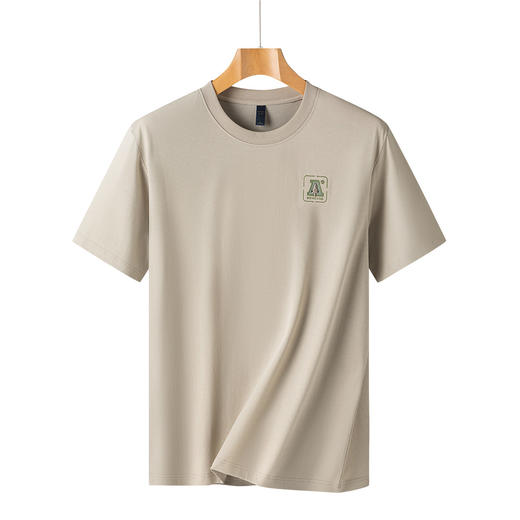 【含桑蚕丝】罗蒙男士夏季亲肤柔软男t恤简约舒适短袖t恤男休闲潮流短袖男 商品图3