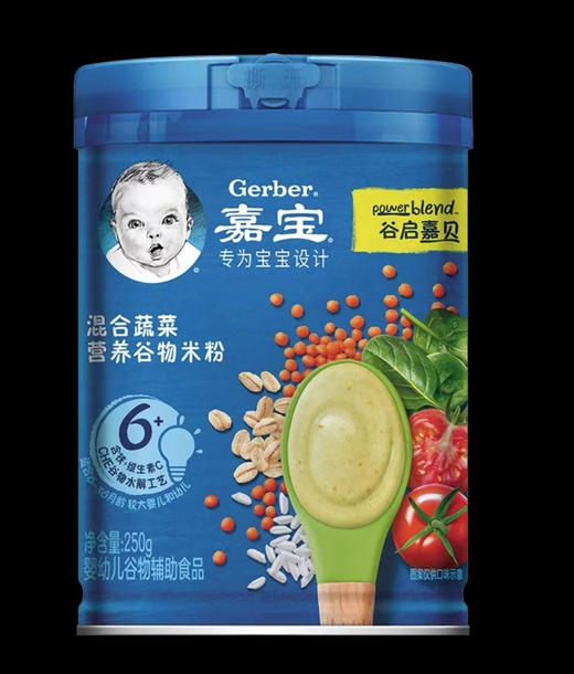嘉宝混合蔬菜营养米粉250g 商品图0