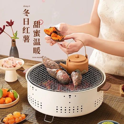 【一炉多用！多功能中式】烧烤炉户外家用烧烤架露营木炭烤炉室内韩式烤肉架子围炉煮茶，不沾烤盘，炭火烤肉还原食物味道 商品图3