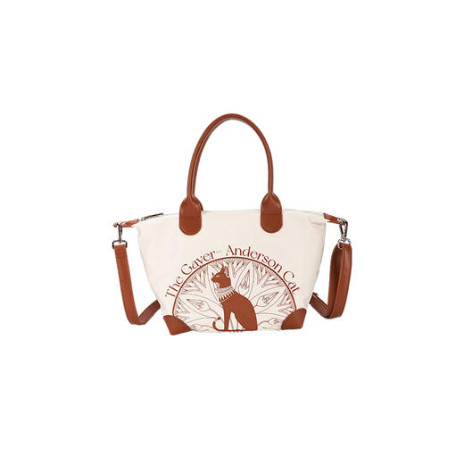 大英博物馆 盖亚·安德森猫系列 轻便手提饺子包 斜挎包 米色 蓝色 商品图6