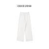 COCO ZONE 通勤风棉麻混纺休闲裤松紧腰系绳夏季直筒裤 CC1A0622 商品缩略图1
