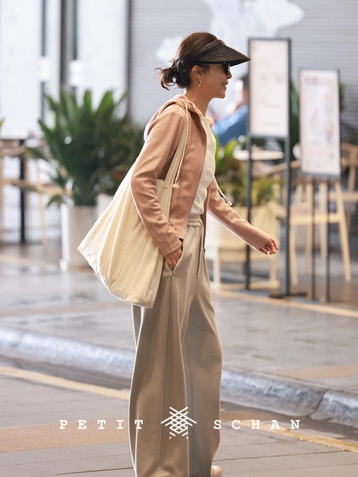 PETIT SCHAN小闪 CLO#461 citywalk 城市漫步 棉锦圈圈纱轻运动直筒休闲卫裤 商品图3