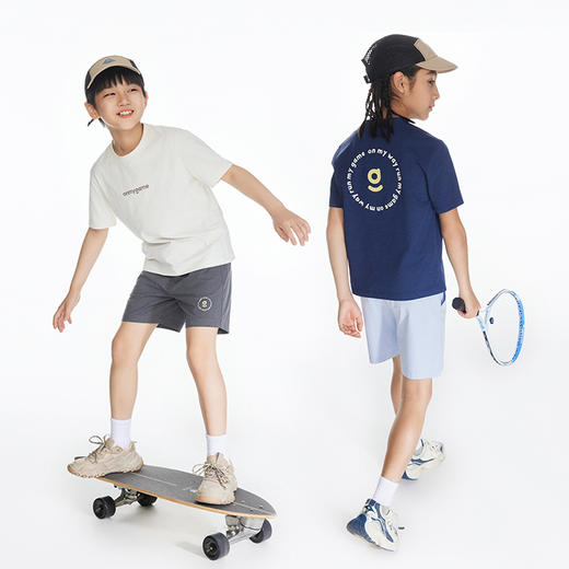 onmygame 【速干爽爽T】儿童t恤夏季凉感运动服防晒上衣男童女童 商品图8