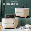 【买一送一！多功能收纳纸巾盒】四合一多功能，化妆刷、洗脸巾也有处安放！简约风纸巾盒家用客厅茶几餐厅，小功能大空间纸巾抽纸随意放，卧室桌面遥控器收纳抽纸QQ 商品缩略图2