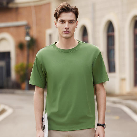 罗蒙男士夏季短袖t恤男大众休闲短袖男舒适圆领时尚男士t恤 商品图7