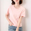 雀说100%纯棉透气女装新款宽松圆领短款男女同款情侣短袖T恤AL 商品缩略图2
