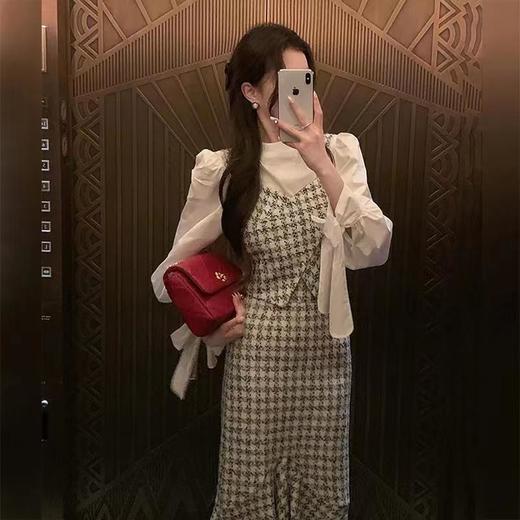 【GT商品推广】千鸟格小香吊带背心鱼尾裙GT2311136 商品图2