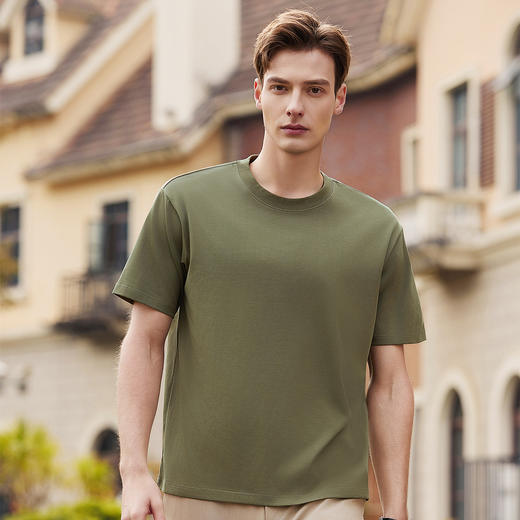 罗蒙男士夏季短袖t恤男大众休闲短袖男舒适圆领时尚男士t恤 商品图6