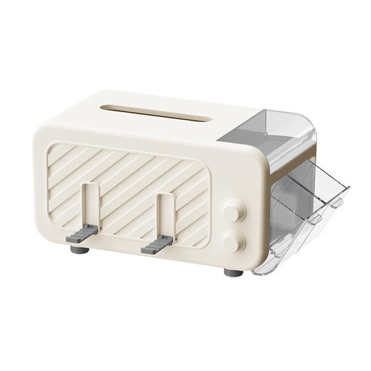 【能当手机支架❗️创新弹簧纸盒】多功能收纳盒，客厅收纳纸巾盒，平放稳定不走位不刮花桌面，隐藏式手机支架角度随心调节收纳纸巾盒QQ 商品图4