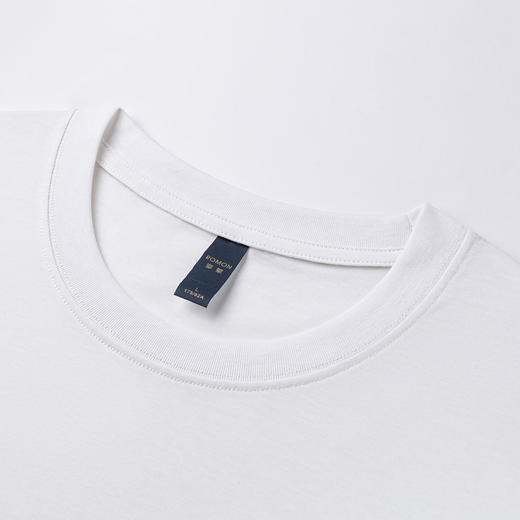 【含桑蚕丝】罗蒙男士夏季时尚印花短袖t恤男休闲百搭男式t恤潮流短袖男 商品图5