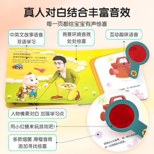 【点读版】宝宝巴士绘本2岁+ 宝贝赳赳认知绘本 -吃饭篇/4册（不含笔） 商品图3