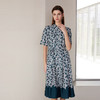 【桑蚕丝印花连衣裙】24年春夏新品女士100%桑蚕丝印花连衣裙时尚系带收腰裙子 商品缩略图0