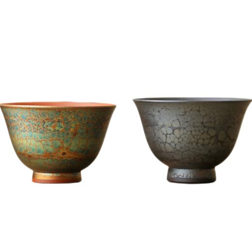 日本进口常滑烧天目茶杯 梅原昭二昭龙作手工杯 商品图4