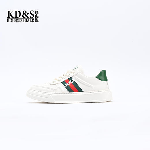 2024经典鲨男鞋春季上新白色英格兰花纹休闲鞋KG51-D14031 商品图4