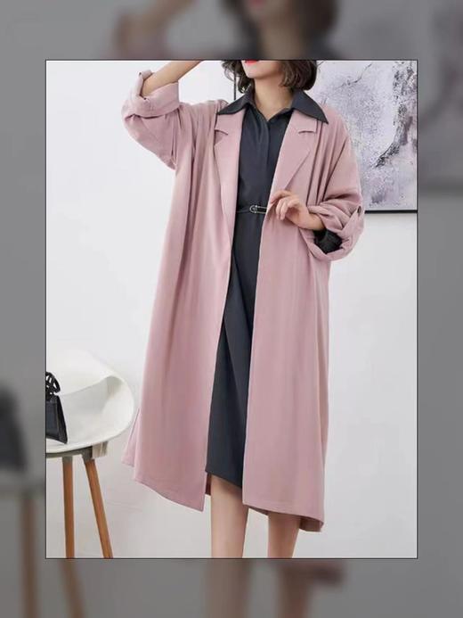  520感恩价 捡漏福利-洛系列
 宽松版型/轻奢简约气质新款时尚长款风衣外套811-喜出 商品图7