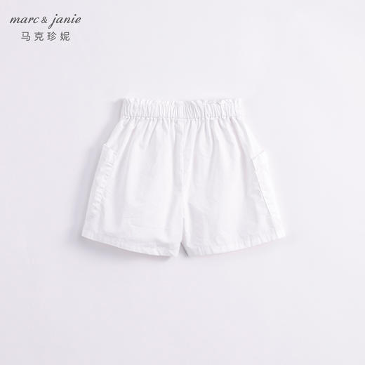 马克珍妮女童木耳边大口袋牛仔短裤儿童裤子2024年夏装新款240655 商品图2