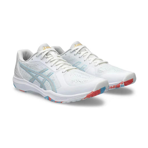 Asics亚瑟士乒乓球鞋1073A064-100专业轻便耐磨男女乒乓球运动鞋白青色 商品图0