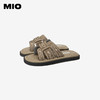 MIO米奥夏季韩版低跟拖鞋复古舒软通勤一字拖云感耐磨女鞋M243131230 商品缩略图3