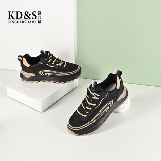 2024经典鲨春季男士新款休闲运动厚底老爹鞋KW222-D14031 商品图2
