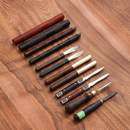 新款铜盖黑檀木茶针手工茶针黑檀实木普洱茶刀茶具配件零配 商品图3