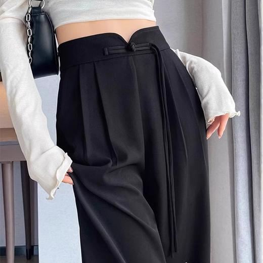 新中式国风阔腿裤(自营)｜高腰窄版、直筒显瘦 商品图2