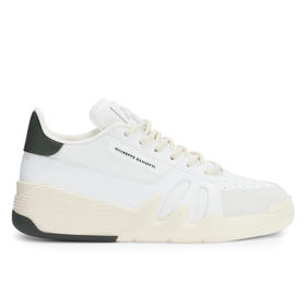 Giuseppe Zanotti 男士金属签名徽标 Talon 休闲运动鞋 白色 RU30000010