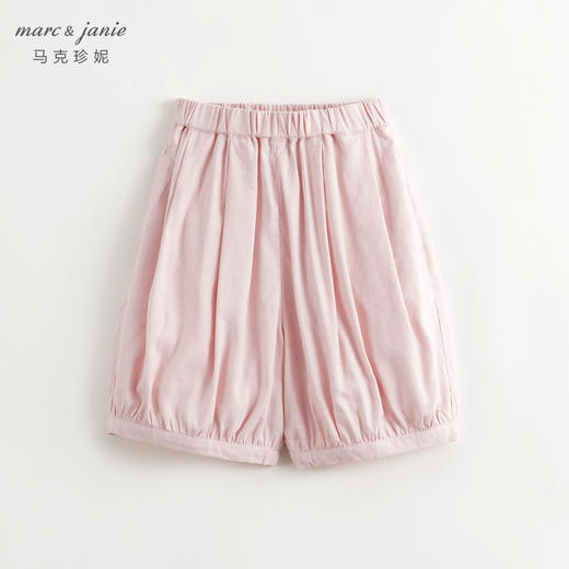 马克珍妮女童清凉五分亚麻灯笼裤儿童裤子2024年夏装新款240858 商品图2