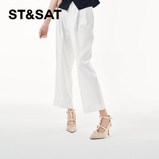 星期六性感铆钉中后空细高跟SSC1114107 商品图4