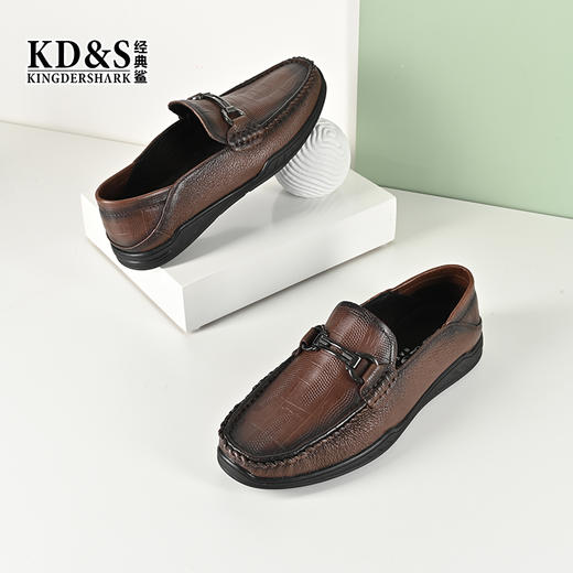 2024经典鲨春季男鞋一脚蹬休闲通勤百搭皮鞋KW269-D14021 商品图5