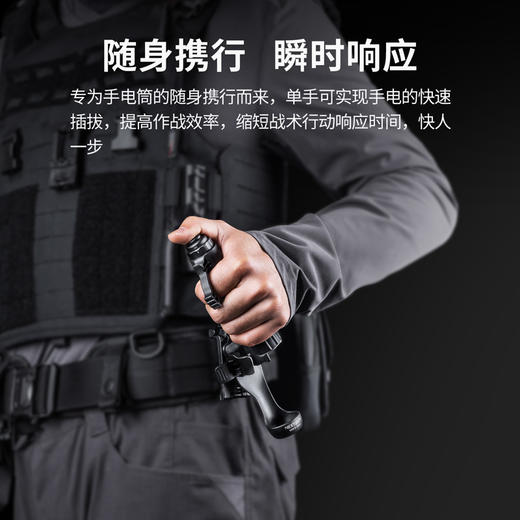 纳丽德（适配TA30C MAX/P80/P81/E51C）V55/V55L X-carry手电筒战术快拔套可360°旋转快速锁定可调节尺寸 商品图7