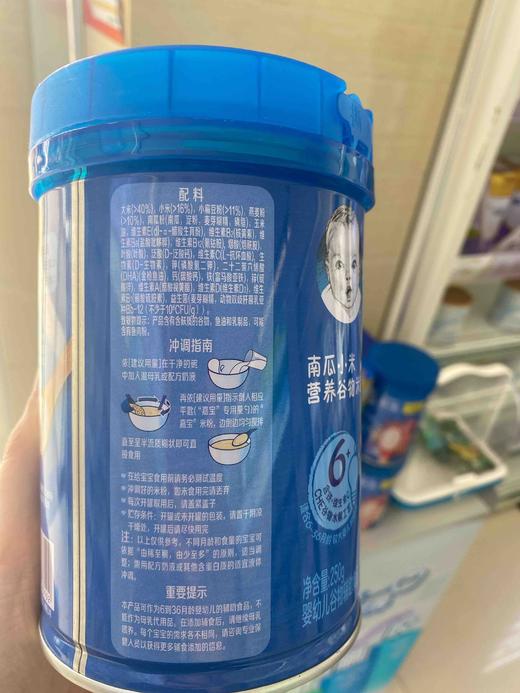 嘉宝南瓜小米营养谷物米粉250g 商品图2