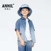 男童全棉牛仔衬衫翻领短袖上衣新款安奈儿童装实体店同款AB421747 商品缩略图0