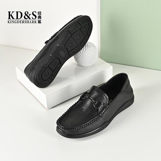 2024经典鲨春季男鞋一脚蹬休闲通勤百搭皮鞋KW269-D14021 商品图3