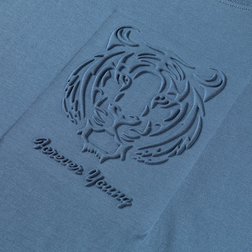 【含桑蚕丝】罗蒙夏季时尚印花男士T恤休闲百搭短袖t恤男舒适圆领短袖男 商品图7