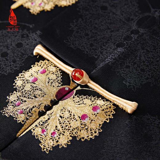 SAINTJOY/上久楷女式宋锦马甲 黑金色 DWS23070 商品图7