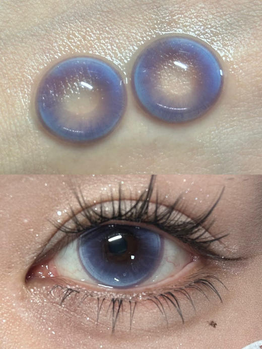 Focus moon·半年抛  向心引力 14.5  少女心爆棚的梦幻紫色鸢尾花  双C渐变对称高光 上眼仙气飘飘！美疯了！！国产0-1000度<一副两片> 商品图1