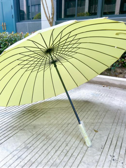 🎉【妃格莱儿 24骨直柄防水套伞】 ✔️1.24骨加固筋骨，⁢👏皮革质感手柄超绝 ✔️2.暴雨专用，🔥伞一开全车人员挡雨✔️ 3.大雨出门不湿肩，🉑️⁠高密度拒水碰击布 商品图3